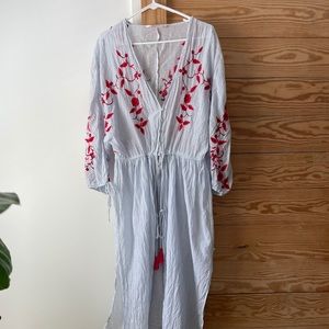 Darling Zara embroidered swim coverup or dress